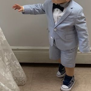 Appaman Bengal Stripe Seersucker Shorts Suit. Perfect for Easter.